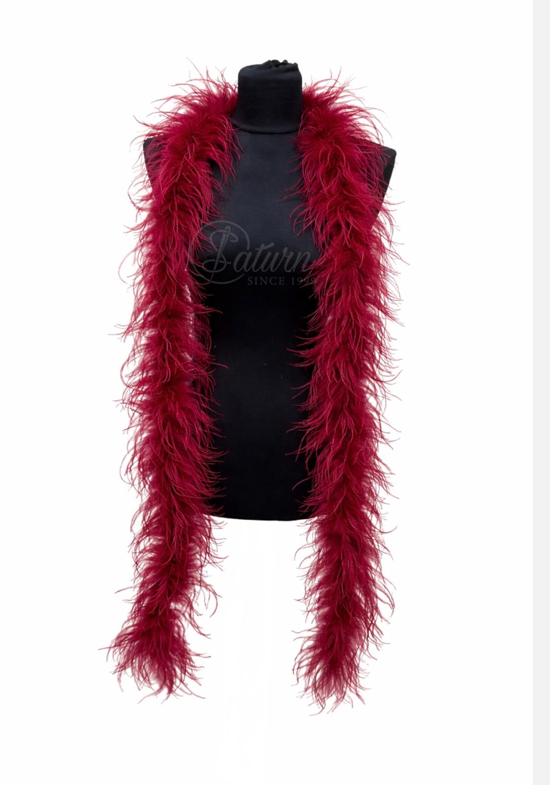 Sal din pene de strut natural – 2 straturi, extra pufos, lungime 2m | Accesoriu Glam de Lux