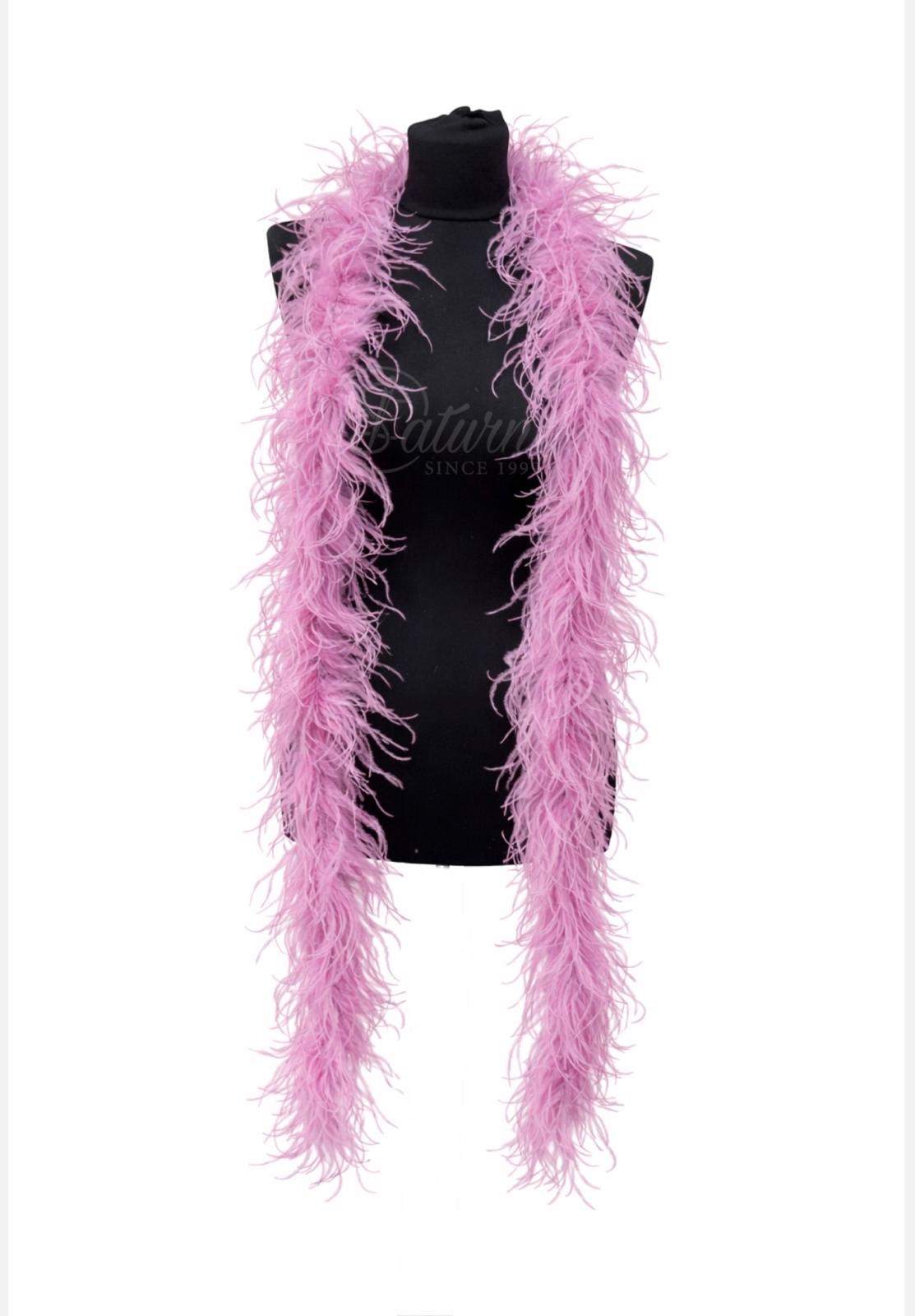 Sal din pene de strut natural – 2 straturi, extra pufos, lungime 2m | Accesoriu Glam de Lux