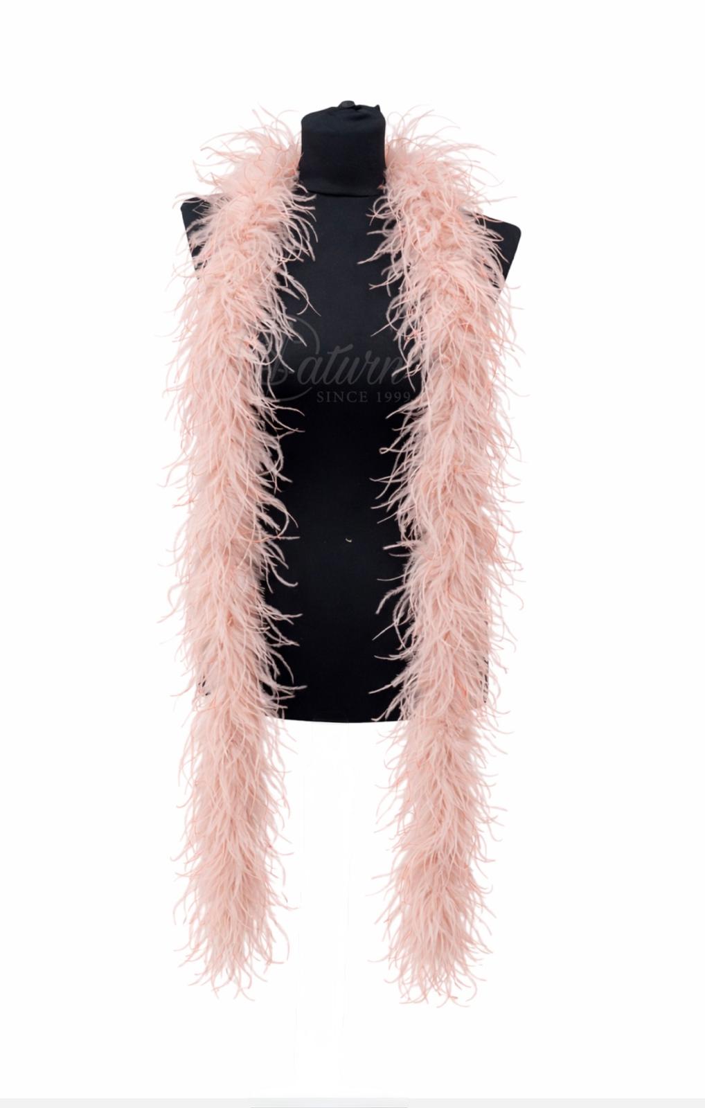 Sal din pene de strut natural – 2 straturi, extra pufos, lungime 2m | Accesoriu Glam de Lux