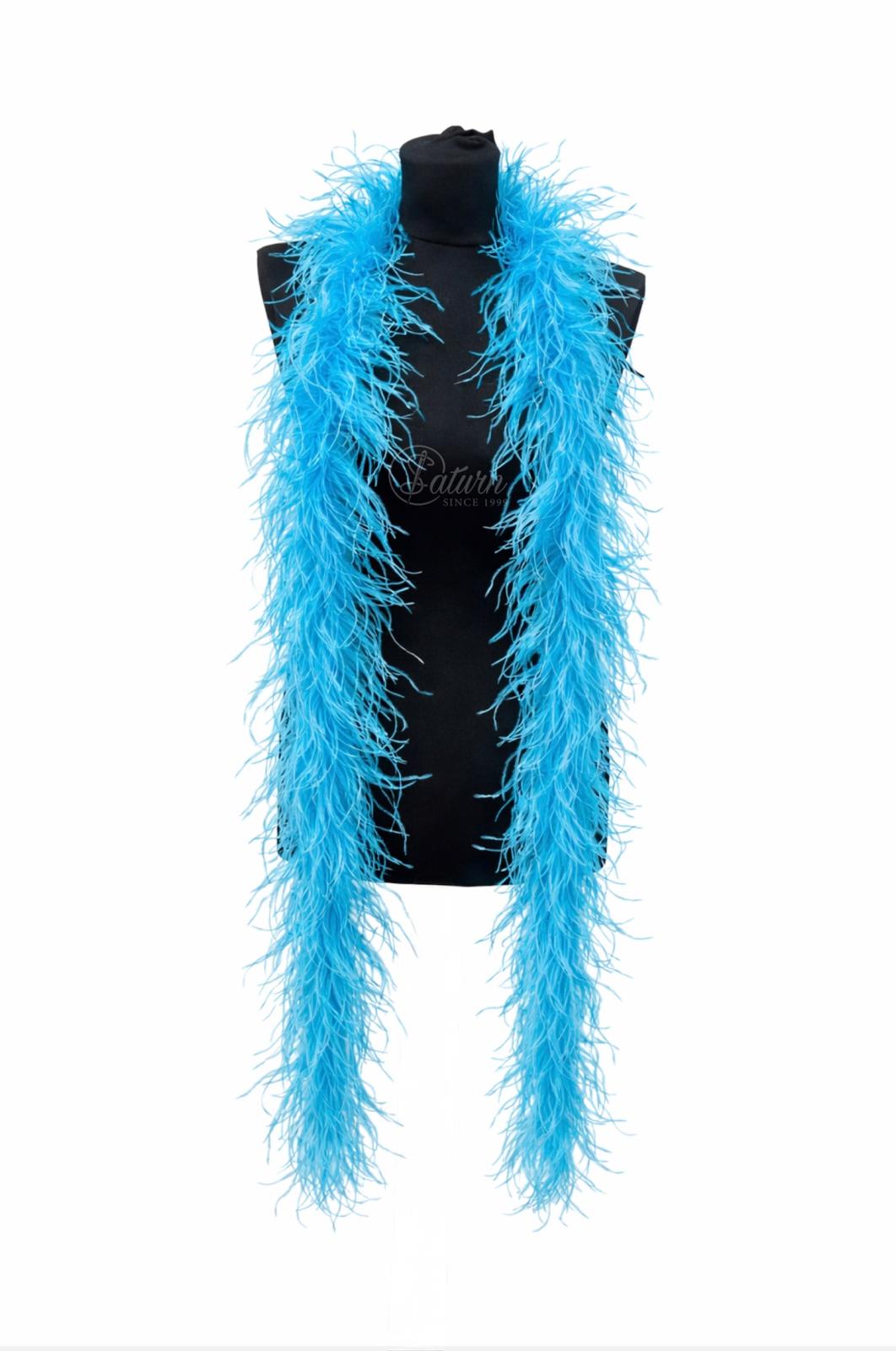 Sal din pene de strut natural – 2 straturi, extra pufos, lungime 2m | Accesoriu Glam de Lux