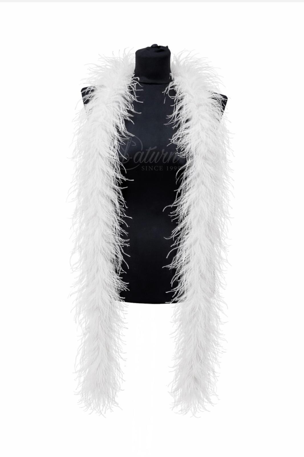 Sal din pene de strut natural – 2 straturi, extra pufos, lungime 2m | Accesoriu Glam de Lux