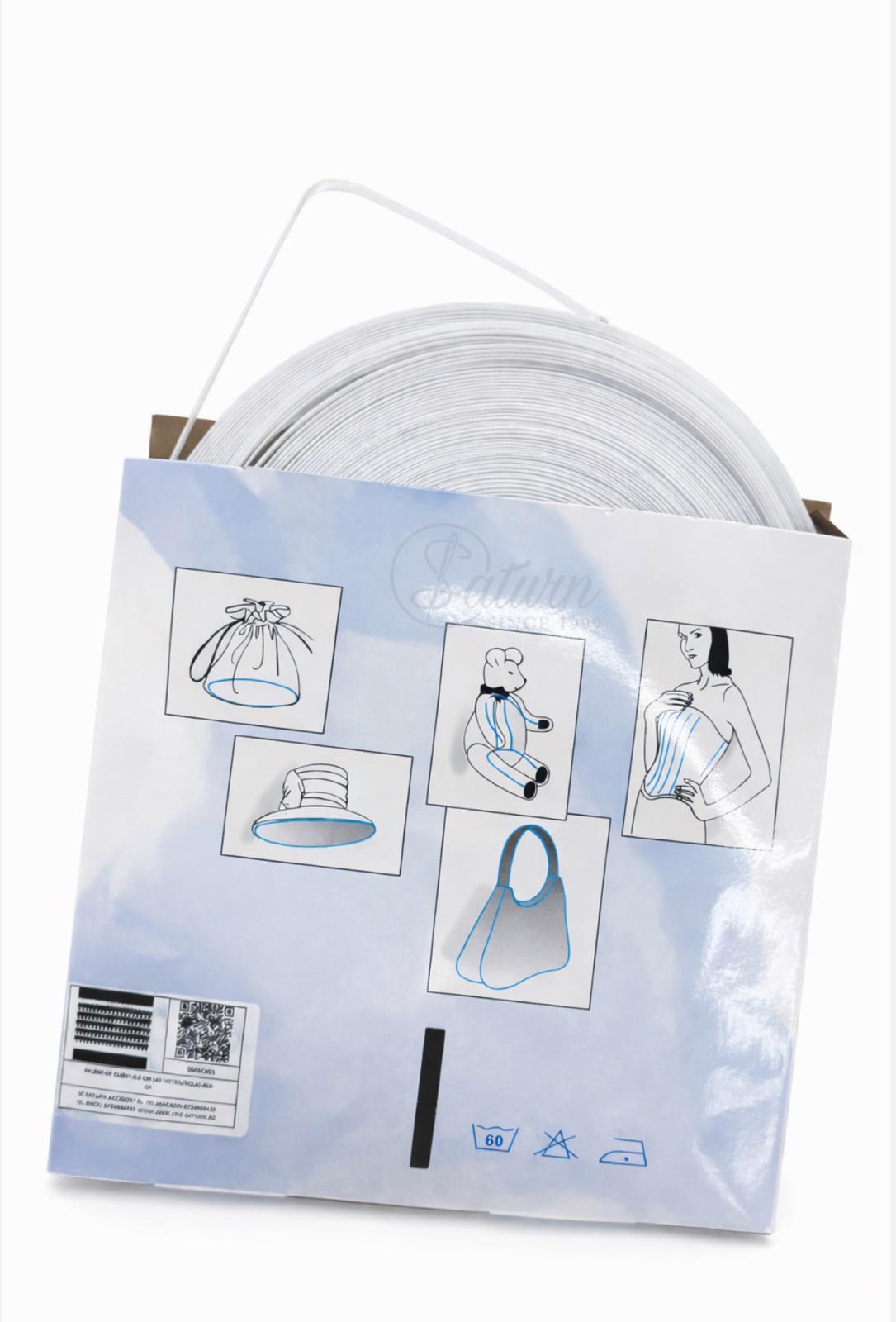 Balene de cusut Albe/Negre, 0.8cm,40Metri/rola flexibile – pentru corsete, rochii, genti și palarii | Mercerie