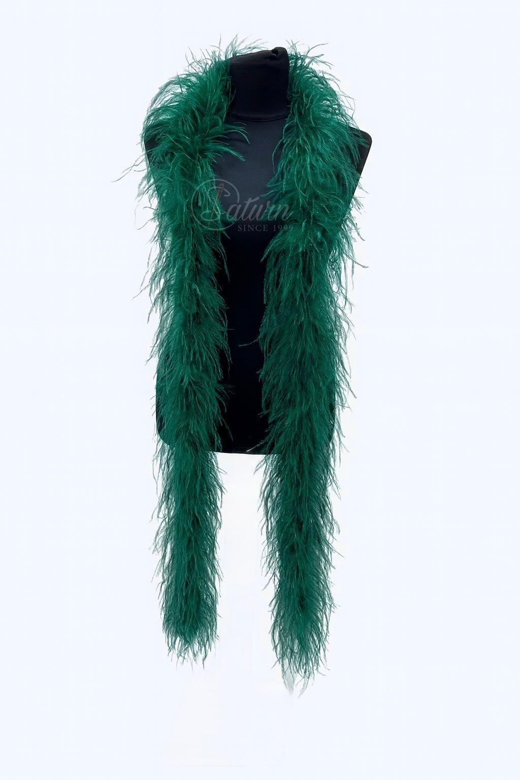 Sal din pene de strut natural – 2 straturi, extra pufos, lungime 2m | Accesoriu Glam de Lux