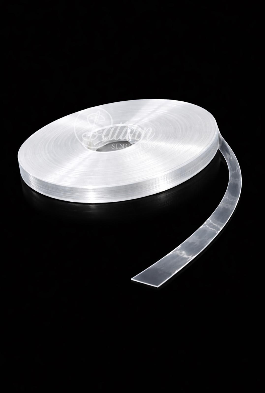 Banda anti-alunecare pentru bretele de sutien din silicon transparent 1cm/75Metri rola