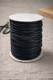 Snur cerat negru 3 mm – rola  50m | Rezistent pentru bijuterii, macrame și ambalaje