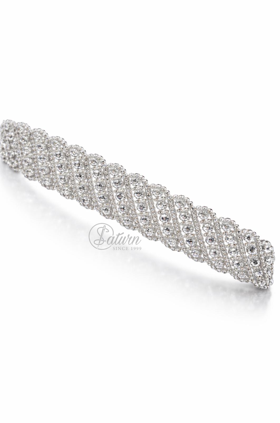 Strasuri Cu Cristale Argintii De Cusut, La Metru – Banda Decorativa 3.5cm