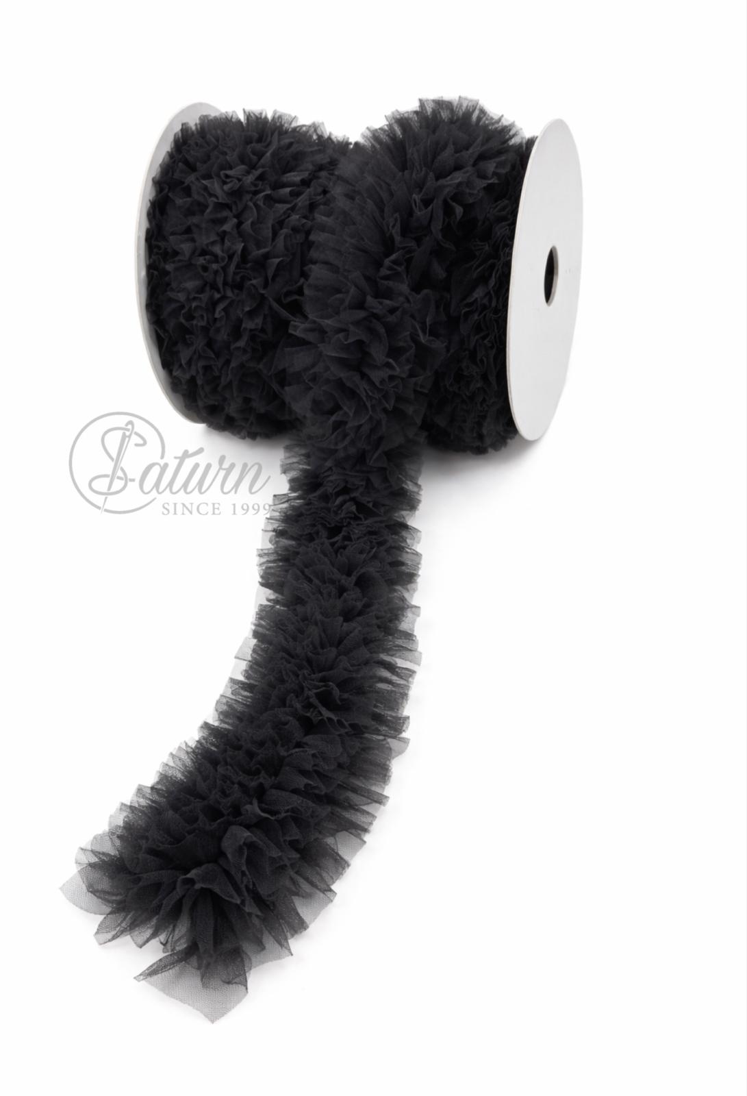 Banda Decorativa,volanase din Tulle Plisata 11 cm -la metru