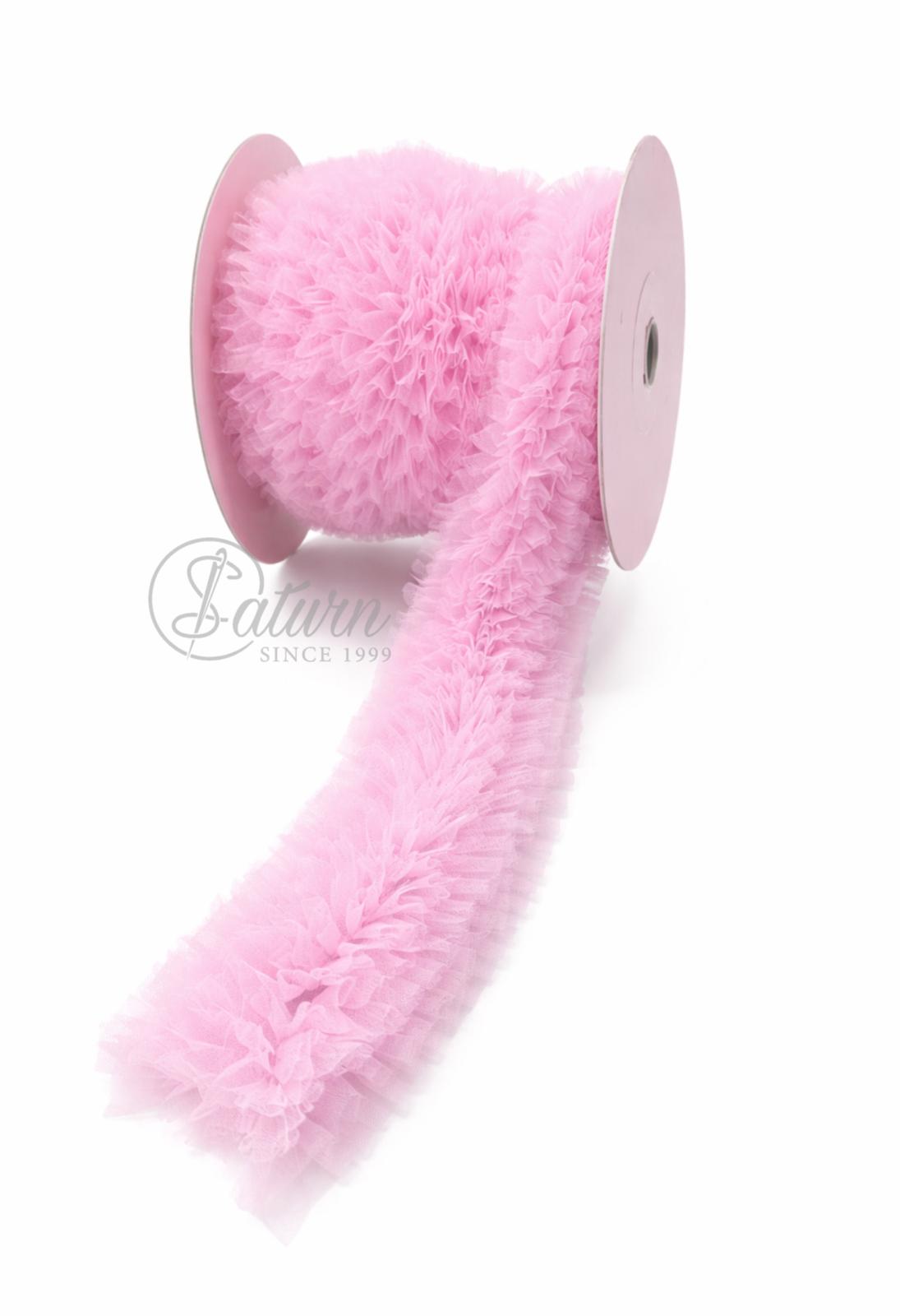 Banda Decorativa,volanase din Tulle Plisata 11 cm -la metru
