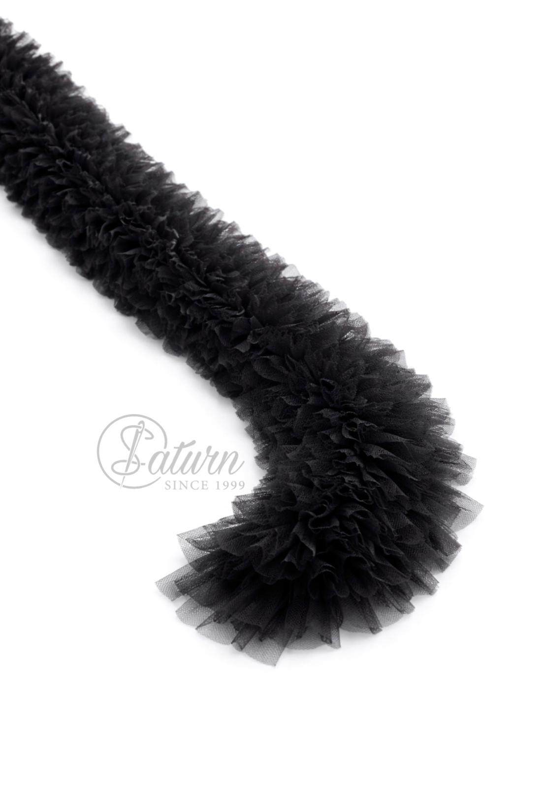 Banda Decorativa,volanase din Tulle Plisata 11 cm -la metru