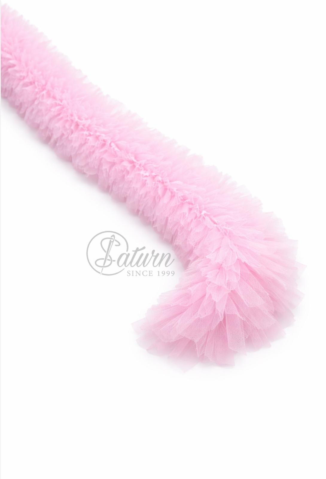 Banda Decorativa,volanase din Tulle Plisata 11 cm -la metru