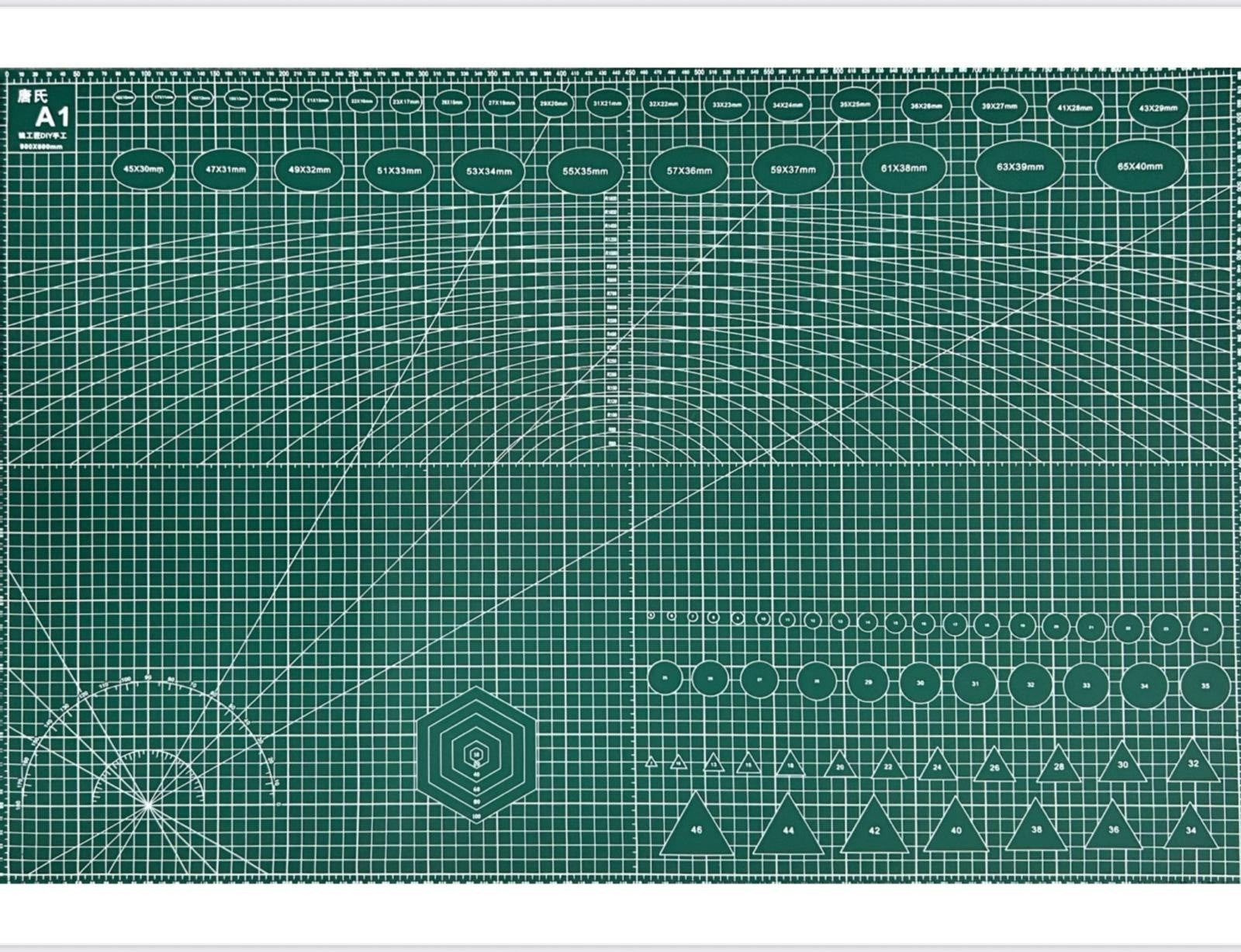 Plansa de croitorie A1 – grilaj profesional pentru constructia tiparelor 900x600mm