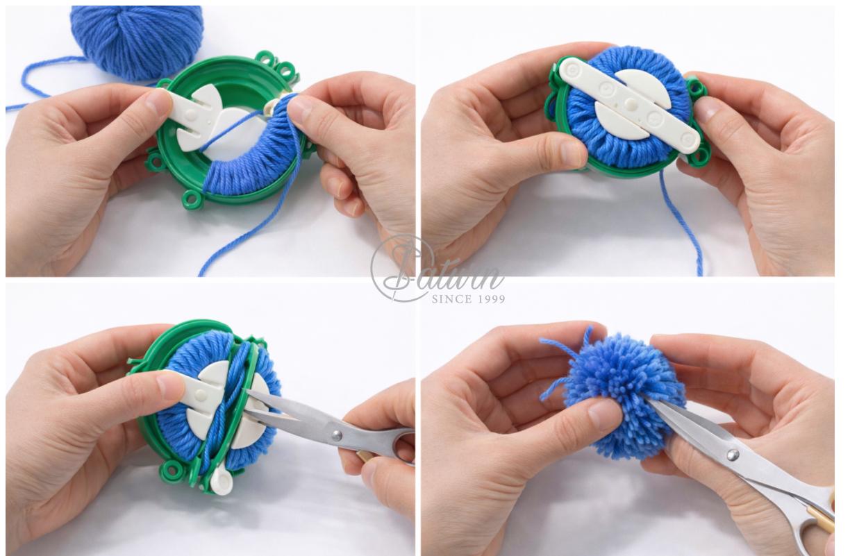 Dispozitiv/Aparat pentru realizat ciucuri (Pom-Pom Maker) – Set de forme multiple