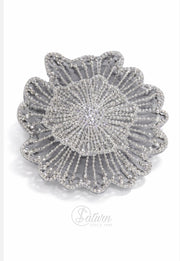 Floare Din Tulle,Strasuri Si Pietre 3D/ 23cm