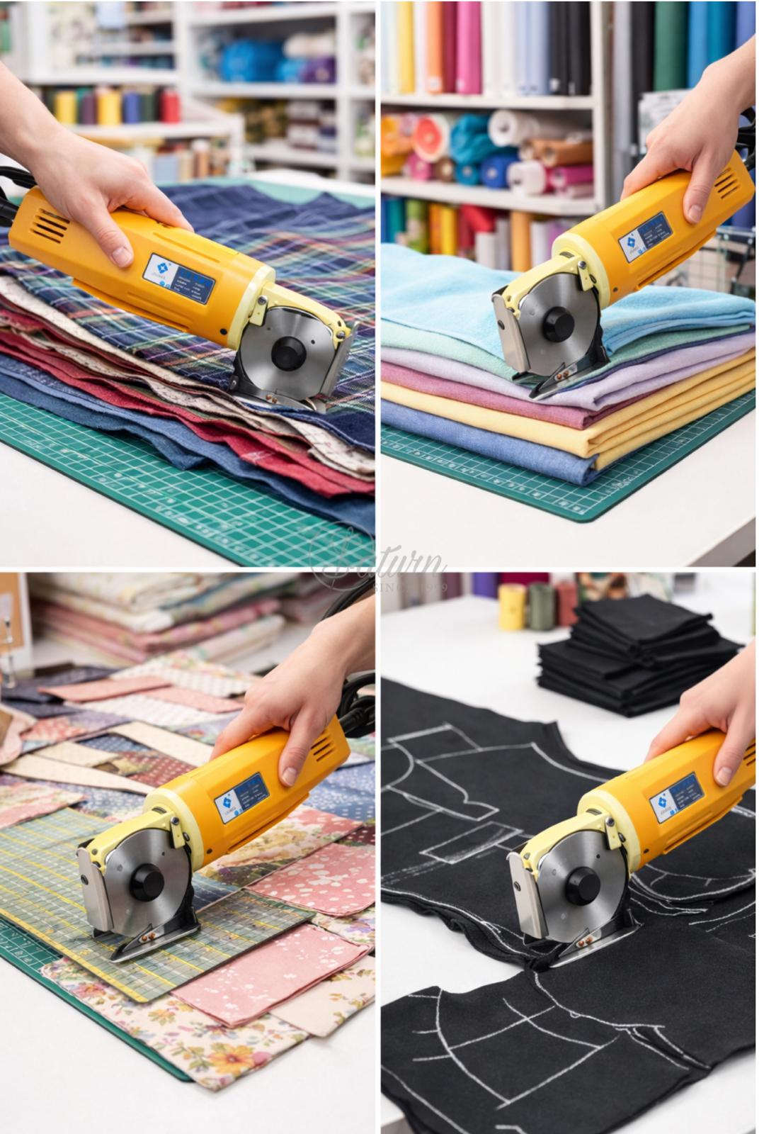 Cutter Rotativ Electric pentru Materiale Textile 70 mm, 170W – Taiere Rapida si Precisa pentru Croitorie