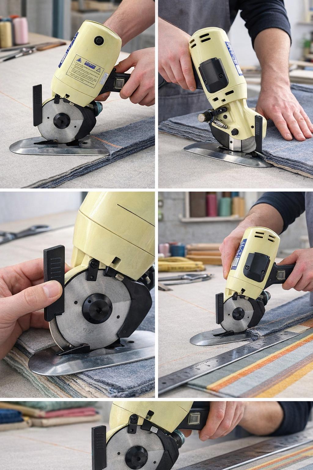 Cutter Rotativ Electric pentru Textile 100 mm, 250W – Profesional pentru Taieri Multiple
