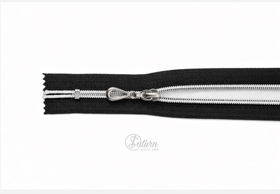 Fermoar Plastic Vaccum Fix Tip 5 Negru – 50/60/65 cm, 50 Bucati/Pachet