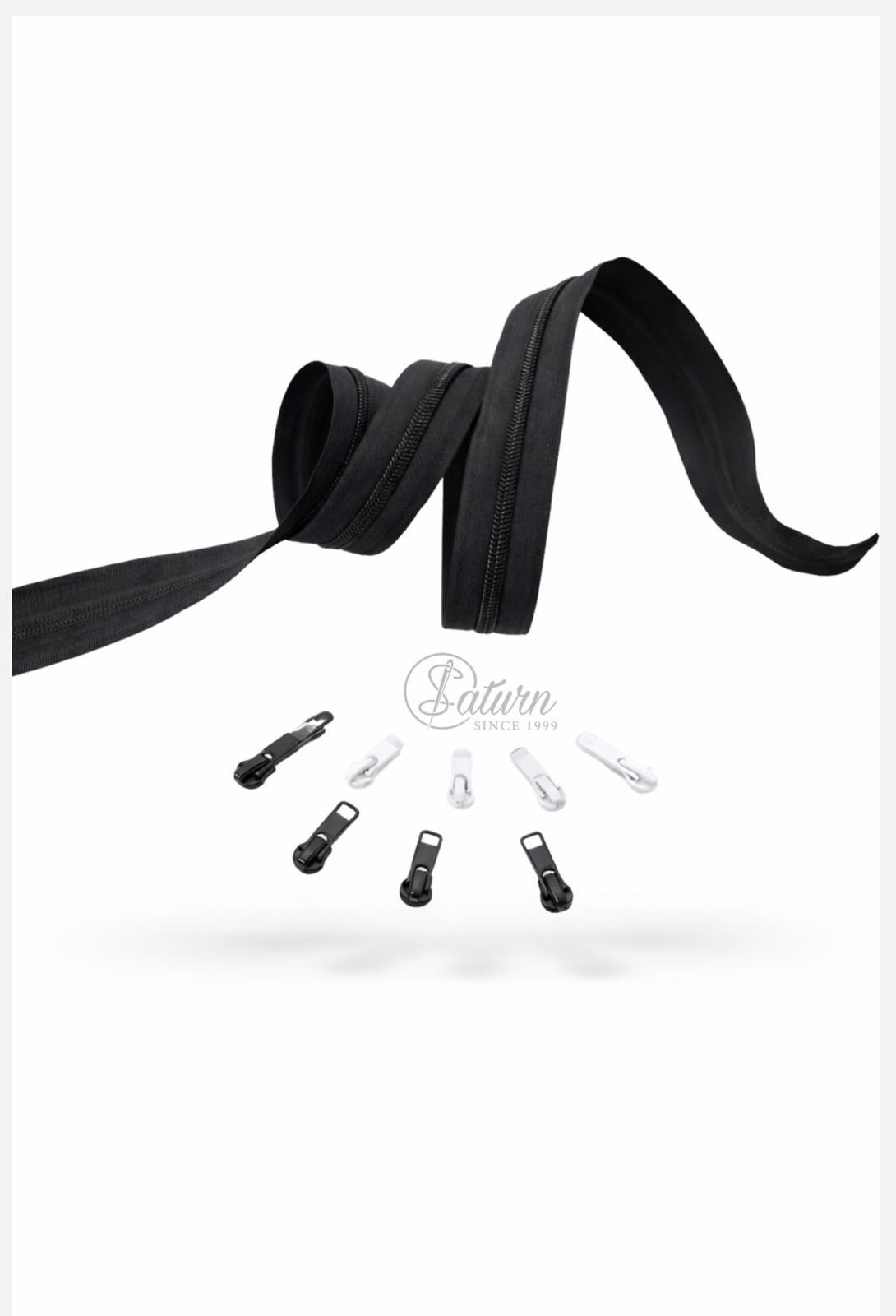 Fermoar la Metru Spira 5 mm – 100 Metri + 100 Cheite/Rola pentru Croitorie si Confectii