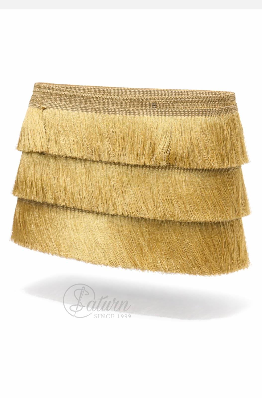Franjuri Aurii din Fir Metalic 6 cm – 25 Metri/Rola – Accesoriu Decorativ Textil