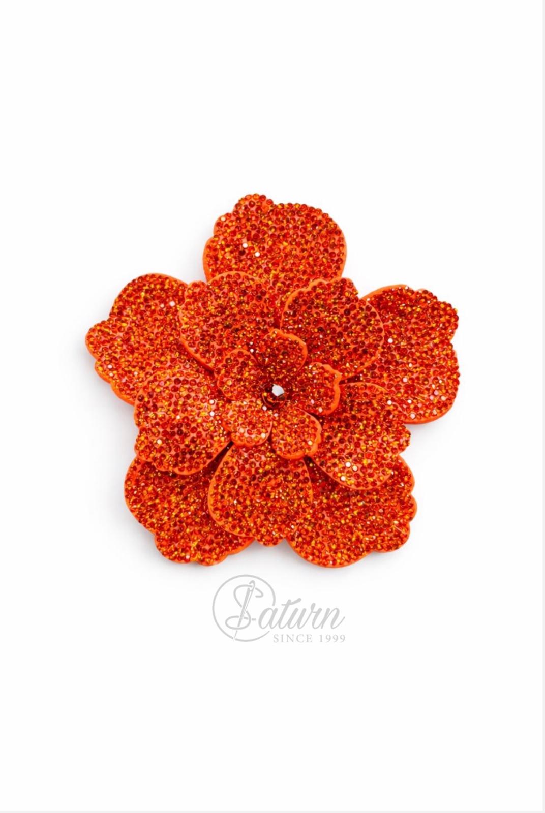 Floare Decorativa din Stras pentru Cusut – Model SCH01, 11 cm