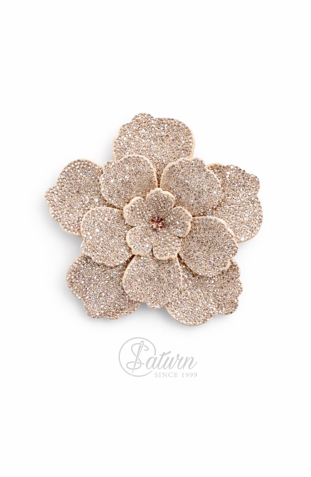 Floare Decorativa din Stras pentru Cusut – Model SCH01, 11 cm