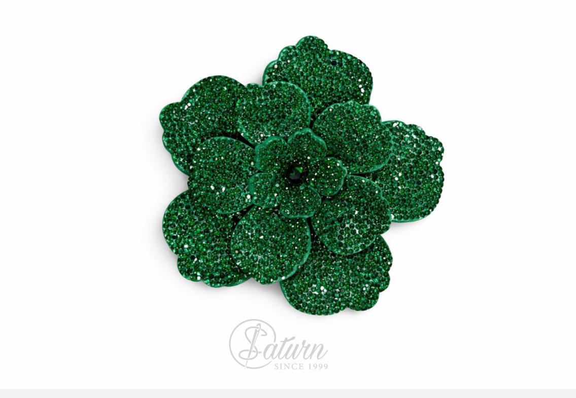 Floare Decorativa din Stras pentru Cusut – Model SCH01, 11 cm