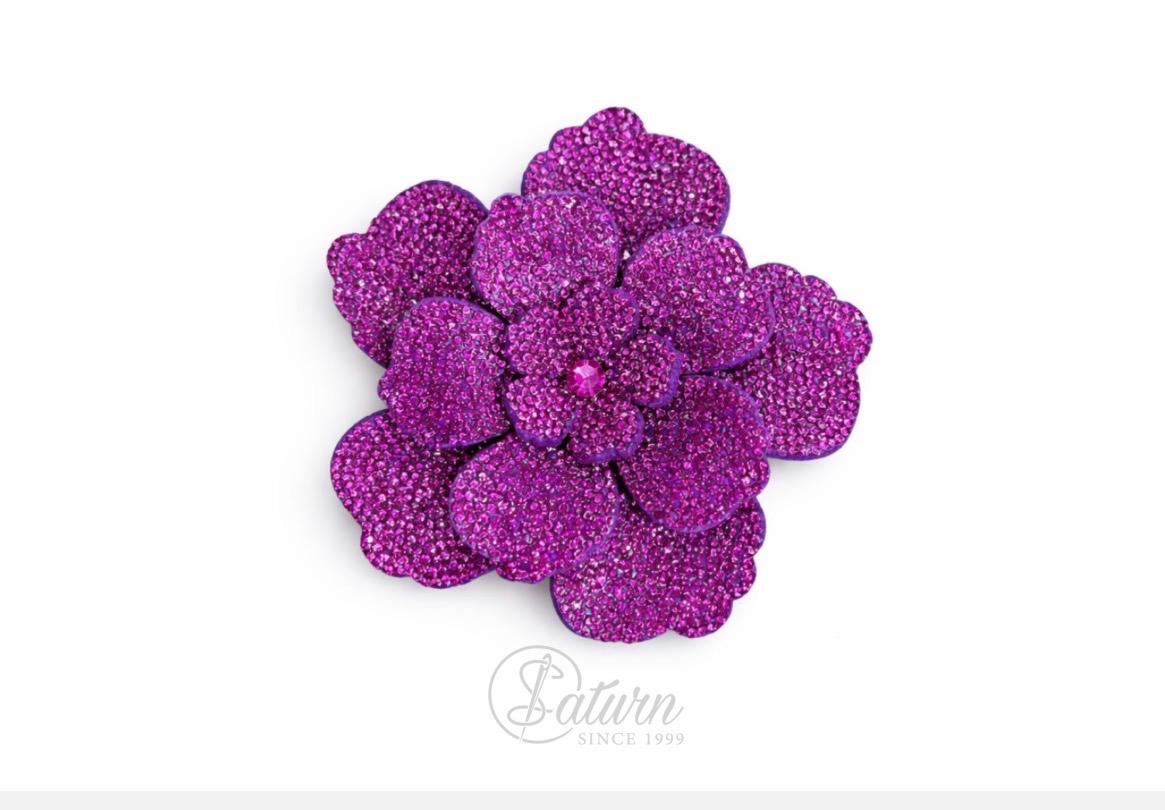 Floare Decorativa din Stras pentru Cusut – Model SCH01, 11 cm