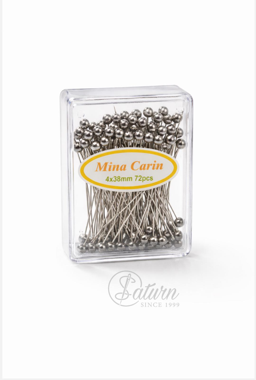 Bolduri cu cap perla  – Gri, Bronz și Auriu | 4×38 mm |72 buc