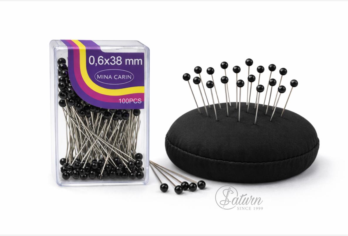 Bolduri cu cap perla  – 0,6 × 38 mm | 100 buc |