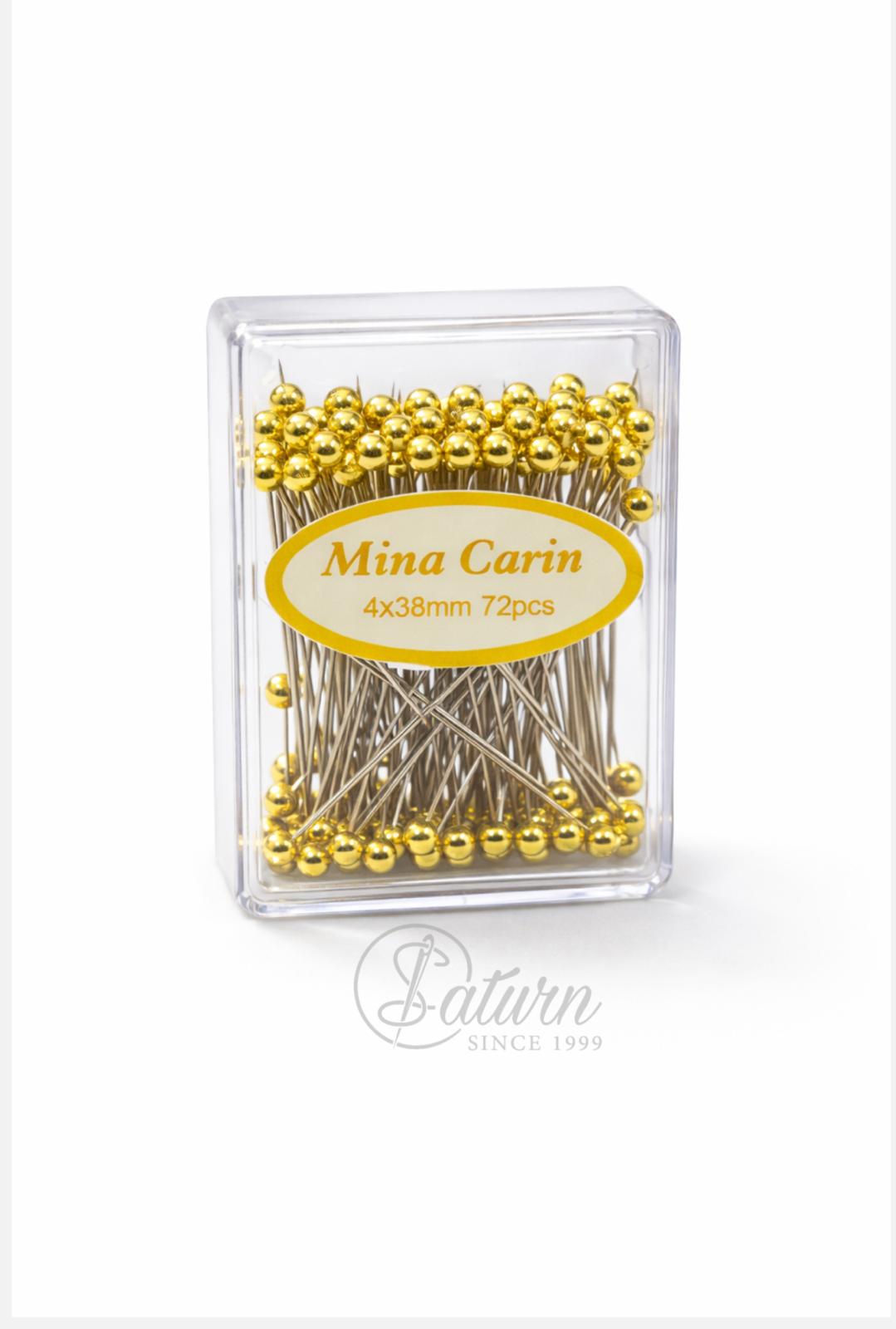 Bolduri cu cap perla  – Gri, Bronz și Auriu | 4×38 mm |72 buc