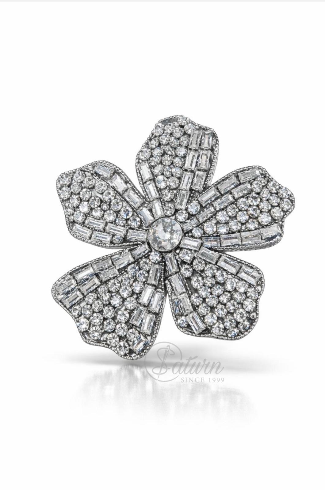 Accesoriu decorativ de lipit cu cristale – model DJ 9205, floare stras, 7 / 10 / 13 cm