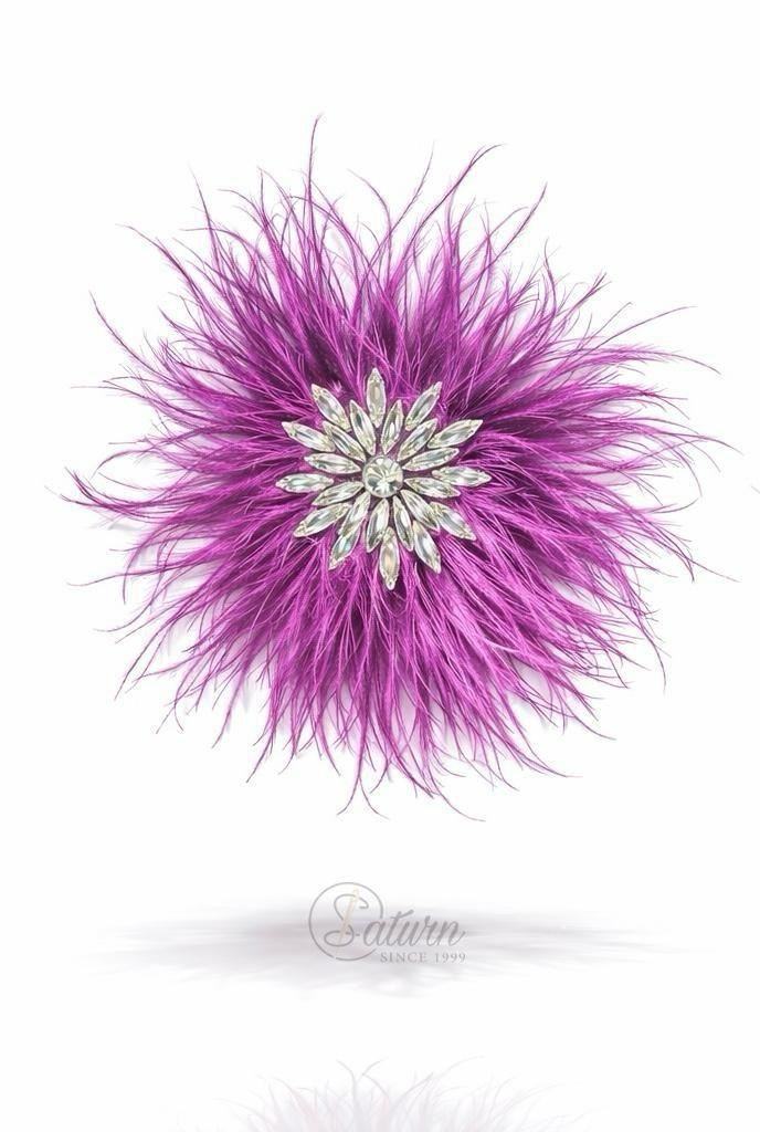 Brosa  Decorativa Din Pene De Strut  15cm – Accesorii Elegante Pentru Tinute Speciale
