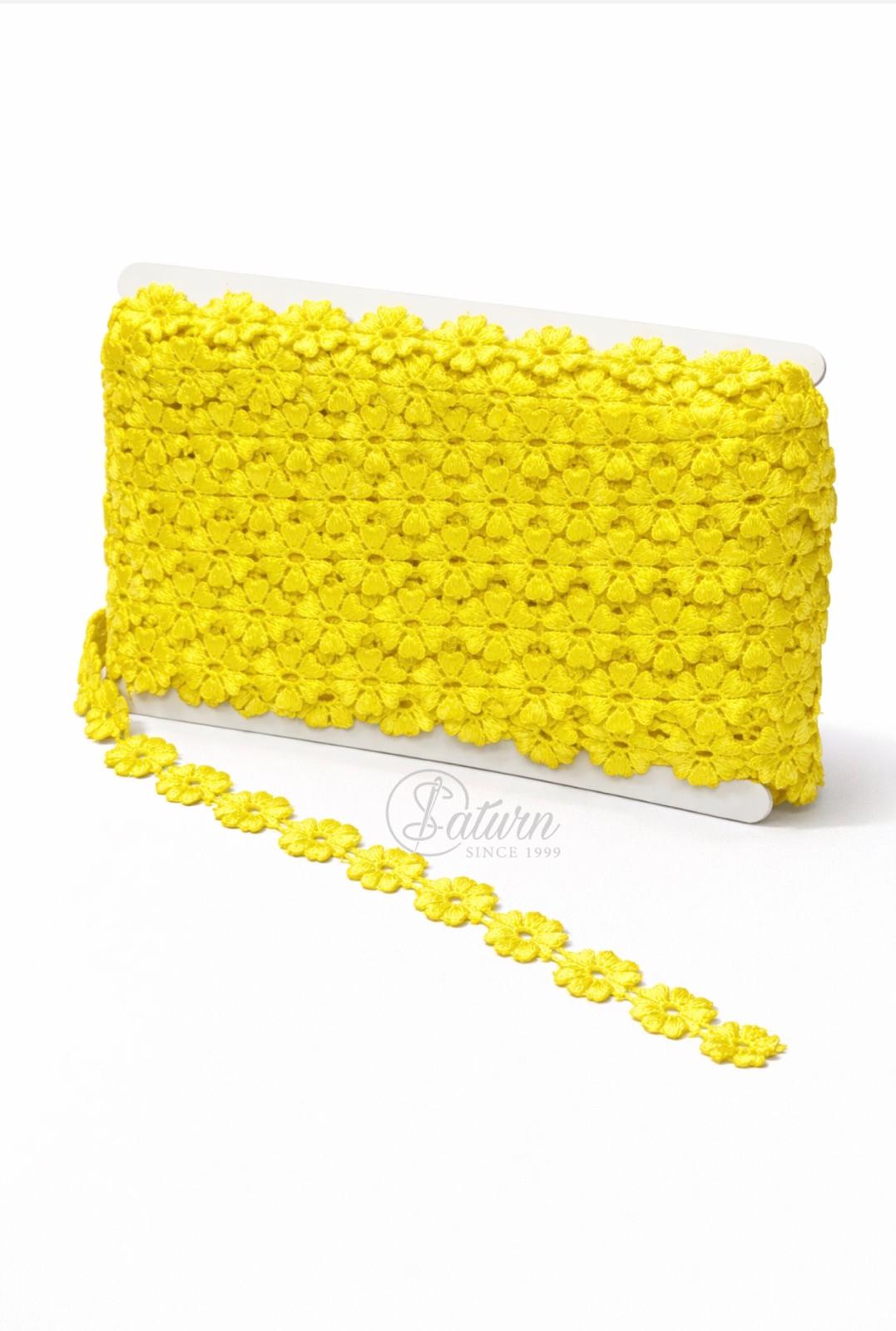 Banda cu floricele decorativa 2.3 cm – poliester 100%, 15 yards/13.7 Metri