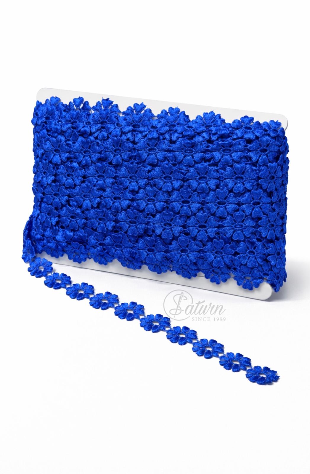 Banda cu floricele decorativa 2.3 cm – poliester 100%, 15 yards/13.7 Metri