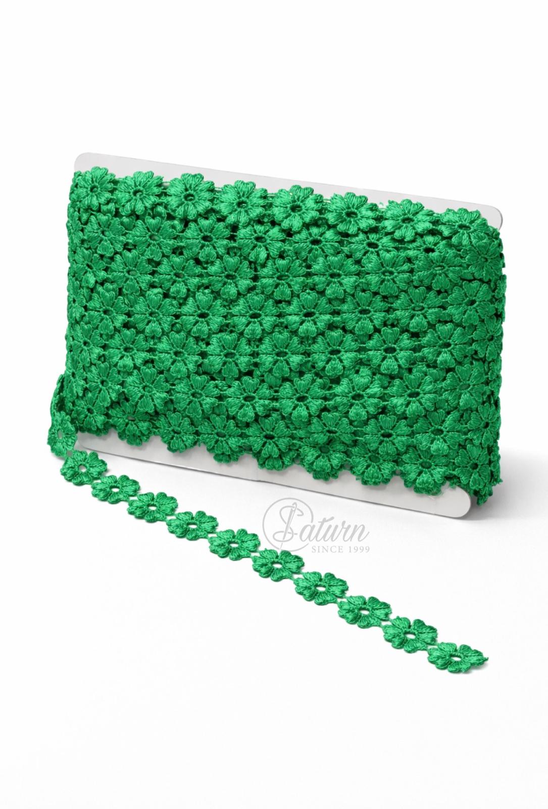 Banda cu floricele decorativa 2.3 cm – poliester 100%, 15 yards/13.7 Metri