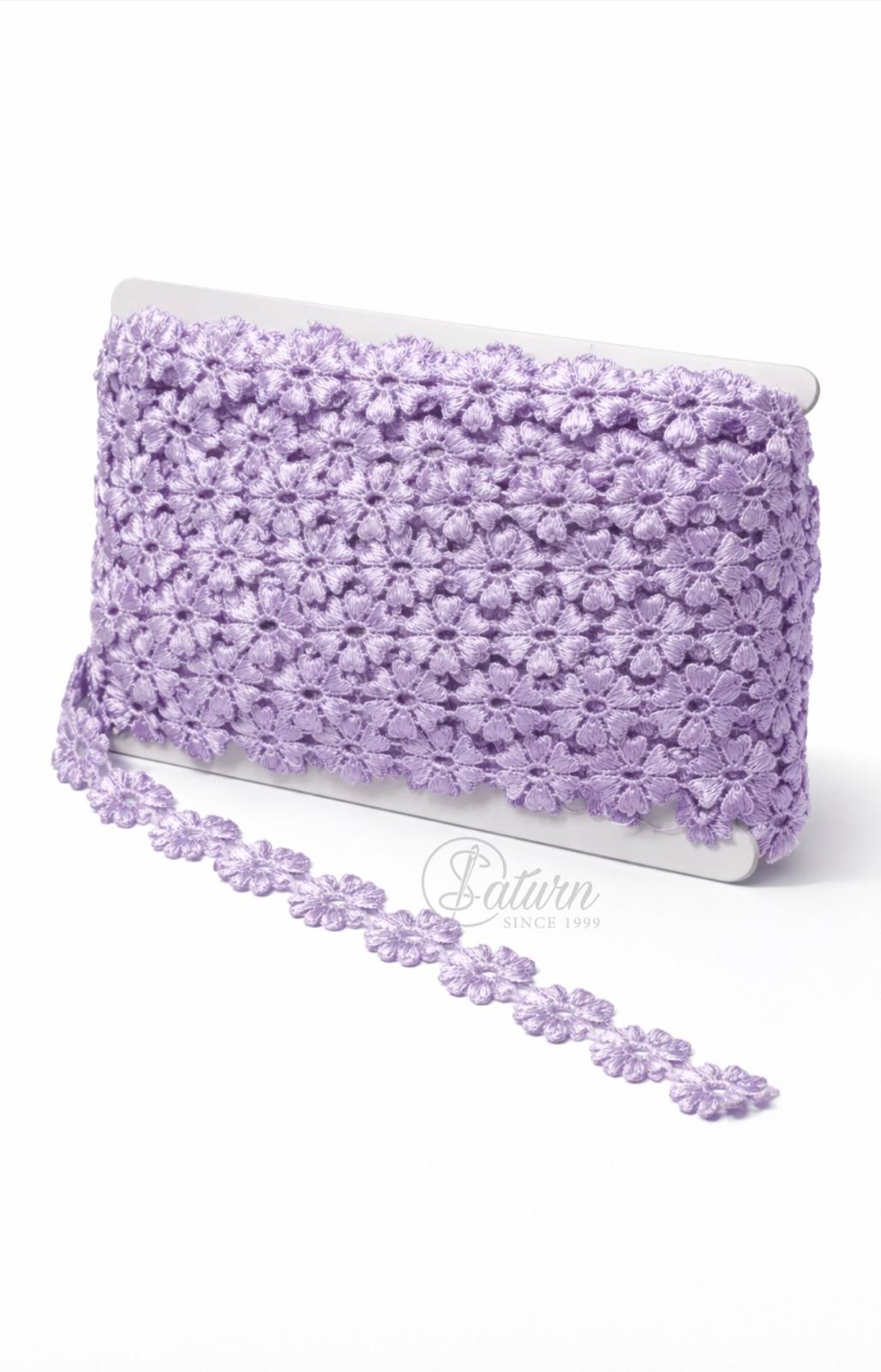 Banda cu floricele decorativa 2.3 cm – poliester 100%, 15 yards/13.7 Metri