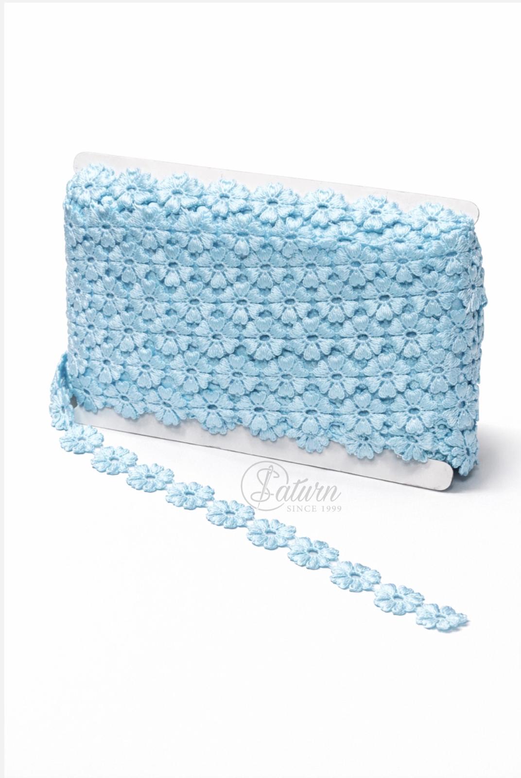 Banda cu floricele decorativa 2.3 cm – poliester 100%, 15 yards/13.7 Metri
