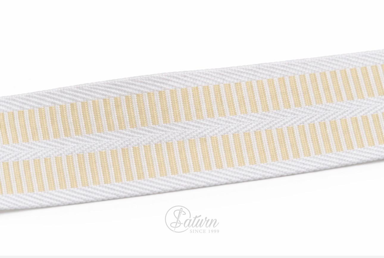 Banda fasa crem 34 mm pentru botez – rola 25 metri