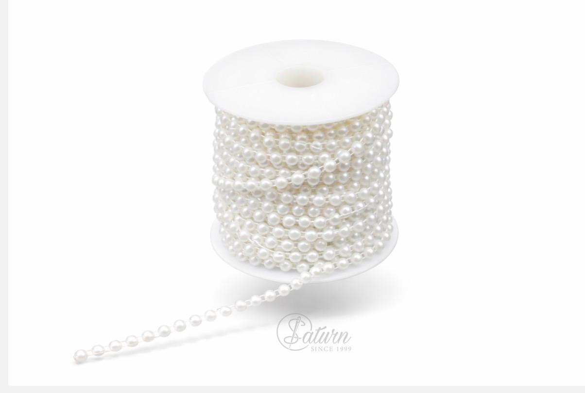 Jumatati de perle pe sirag 4mm(25 yards / 22.8 metri rola)
