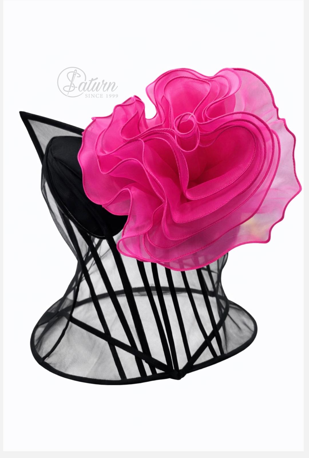 Floare Decorativa Mare Din Organza 3D/25cm.
