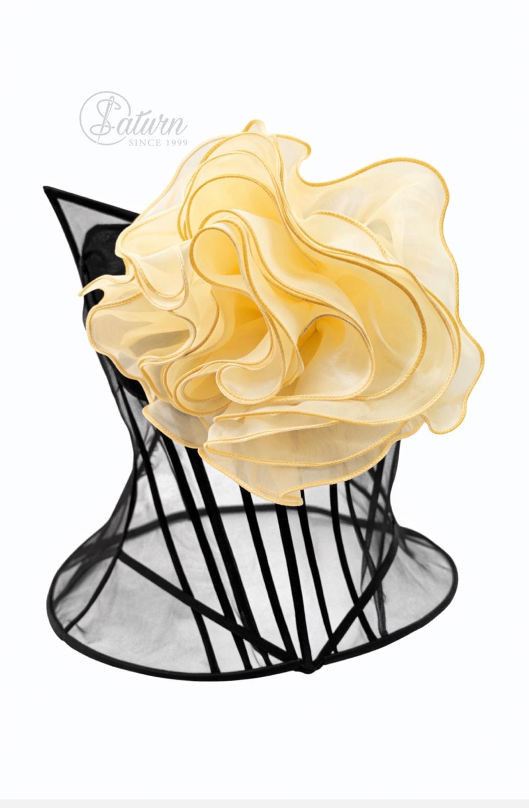 Floare Decorativa Mare Din Organza 3D/25cm.