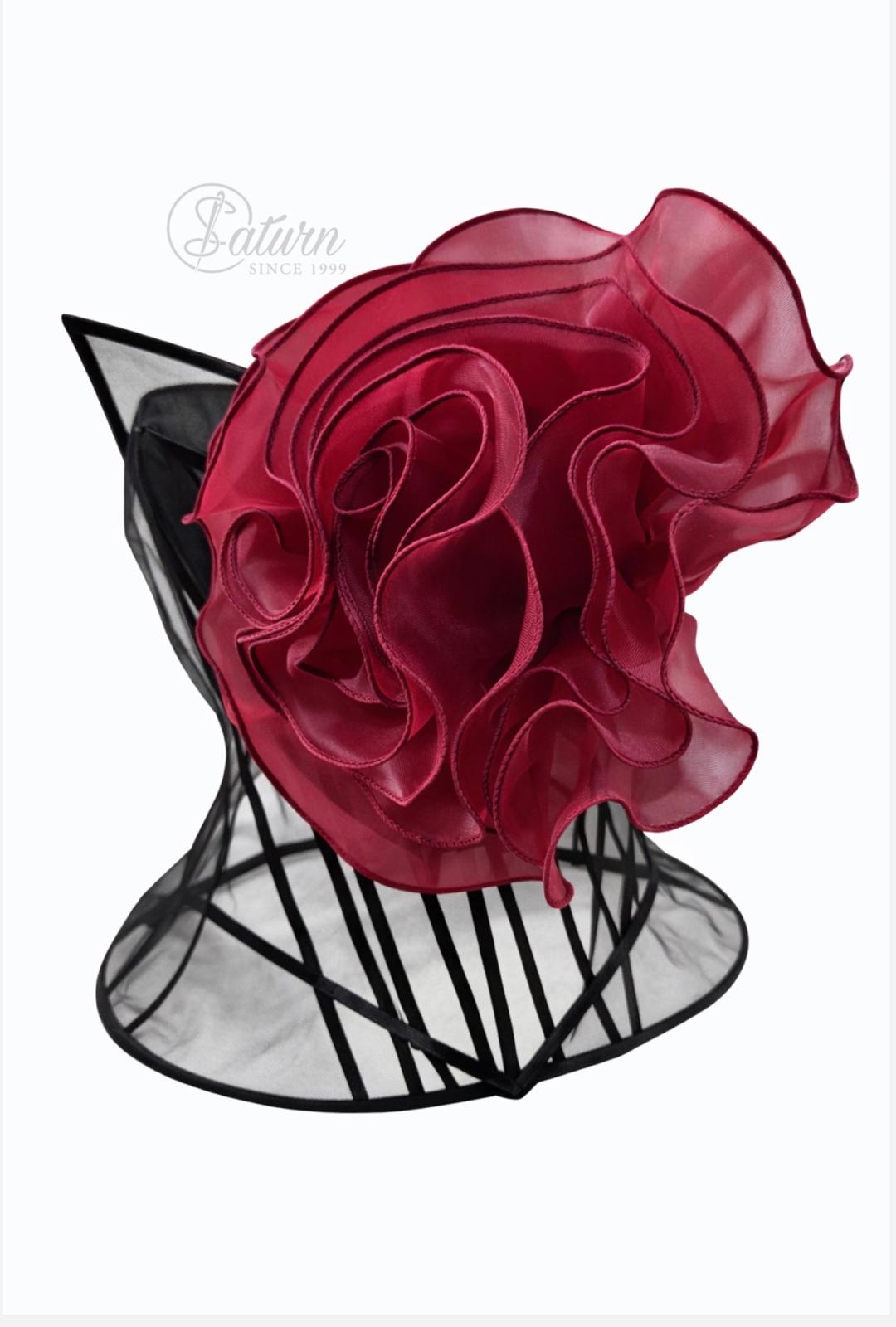 Floare Decorativa Mare Din Organza 3D/25cm.