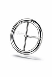 Catarama rotunda metalica argintie 8 cm pentru curele si genti