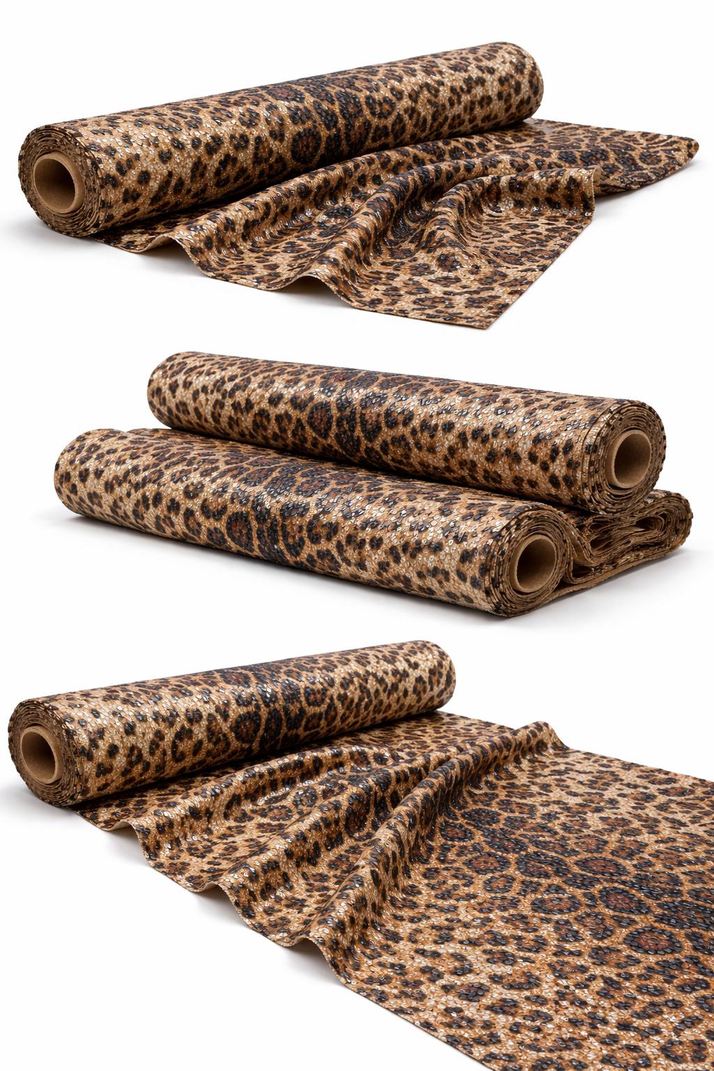 Material lycra elastic calitate superioara cu paiete leopard – ideal pentru rochii spectaculoase MERCERIE SATURN