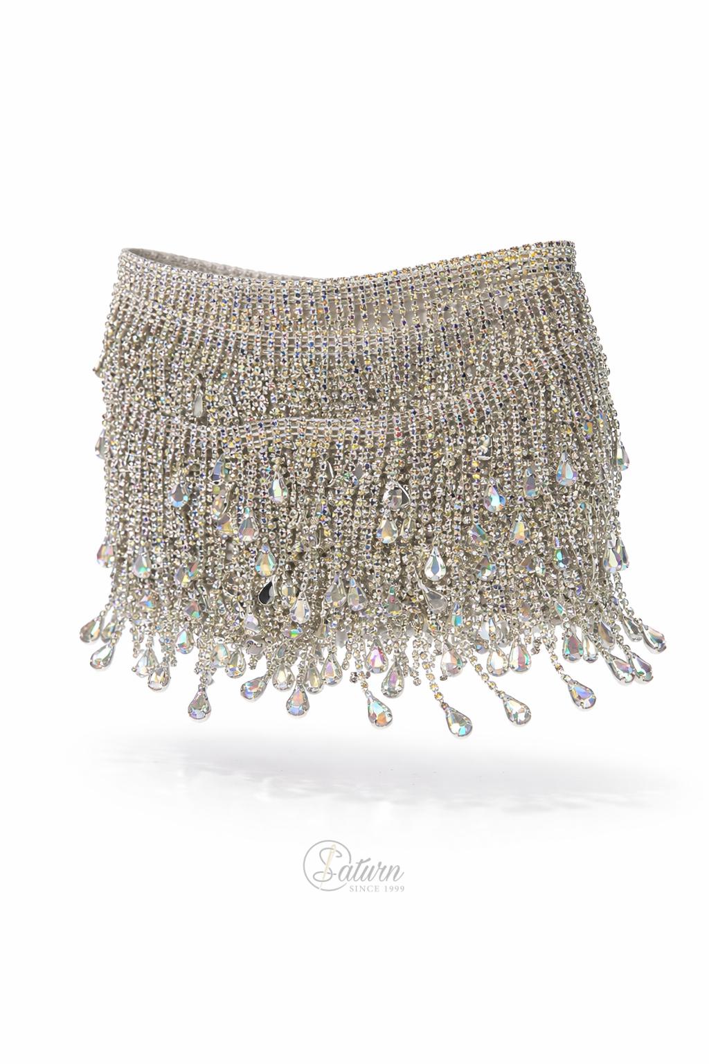 Lant decorativ cu cristale la metru pentru rochii, costume si accesorii fashion