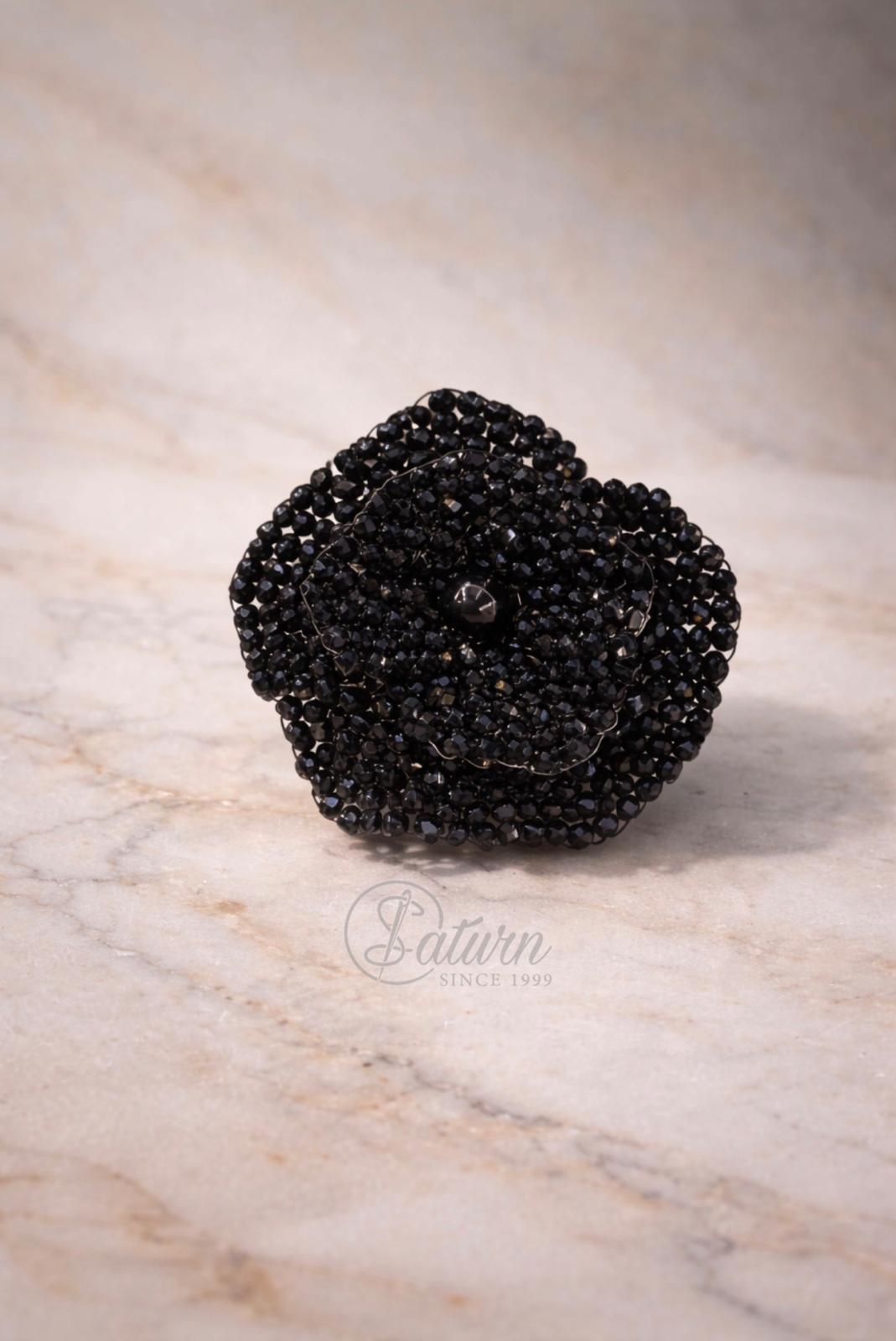 Floare cu margele si perla 5cm– accesoriu elegant handmade