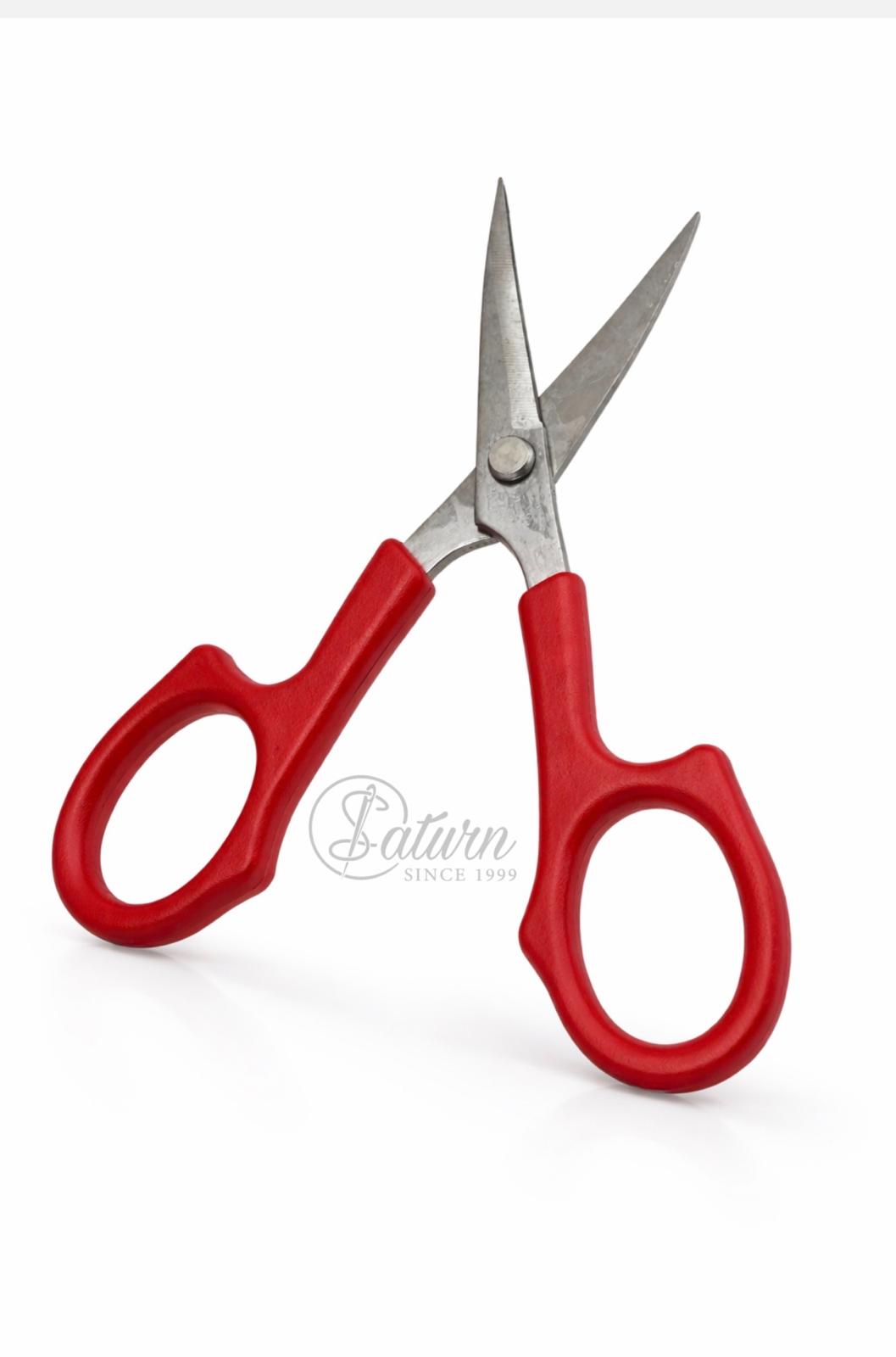 Foarfeca croitorie 15 cm cu maner rosu – precizie pentru lucru fin