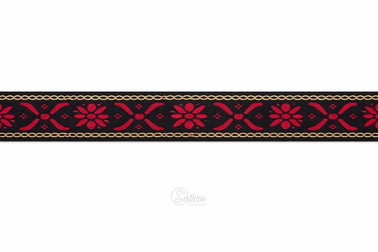 Banda cu motive traditionale pentru costume, hanorace și accesorii – 4,1 cm/ M4, rola 25 metri