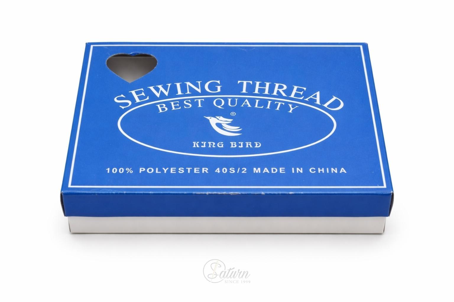 Set ata de cusut poliester 40S/2 pentru masina si cusaturi manuale – alb, 100% poliester, cutie 12 bucati