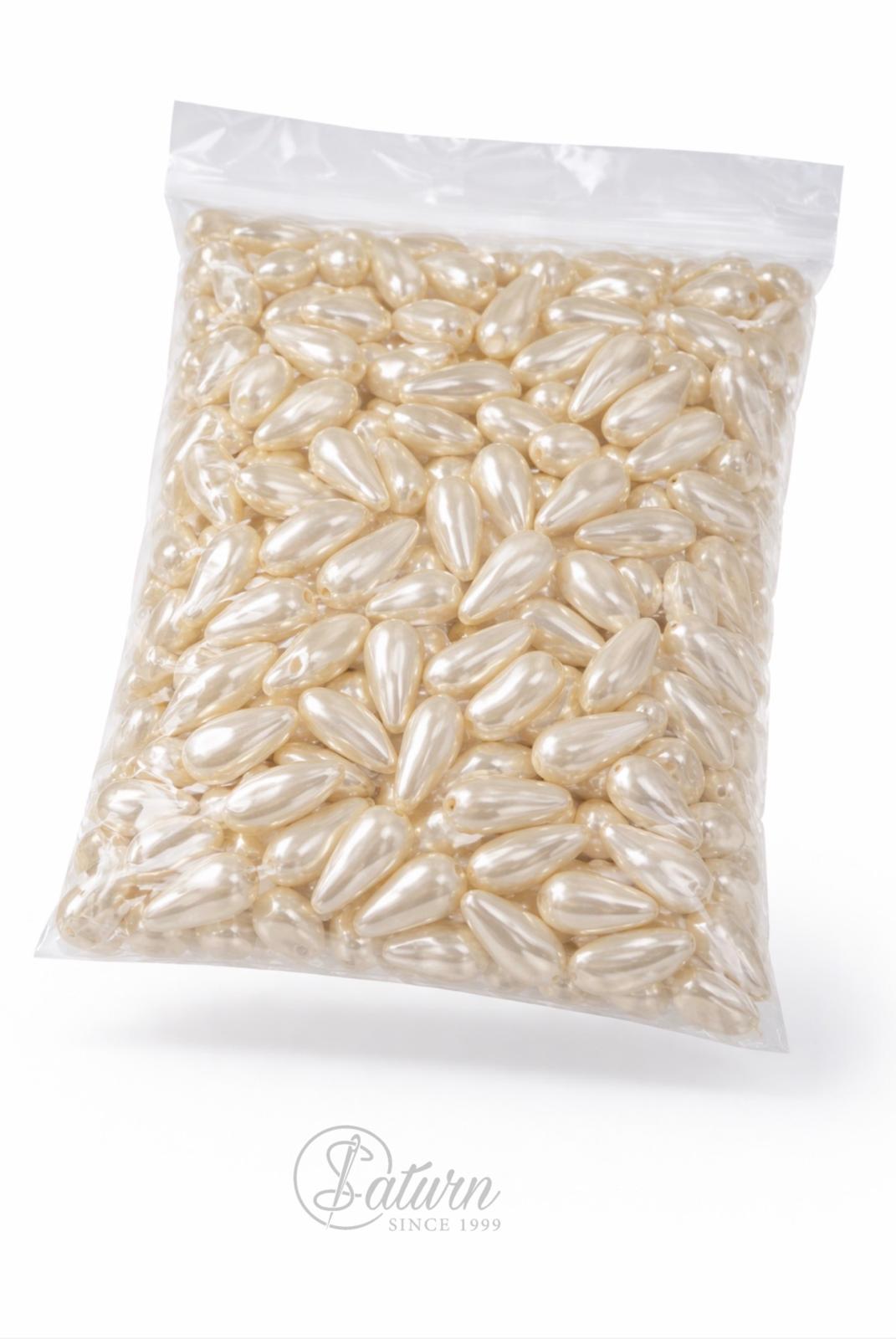 Perle / margele de cusut mari  ivoar lacrima texturata pentru bijuterii si decor elegant  handmade M18