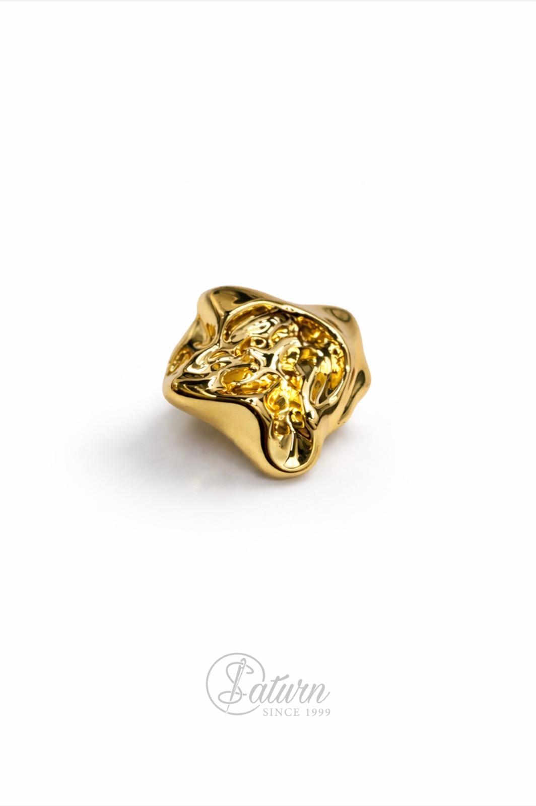 Set 10 nasturi metalici aurii pentru sacouri, paltoane, rochii– model decorativ modern